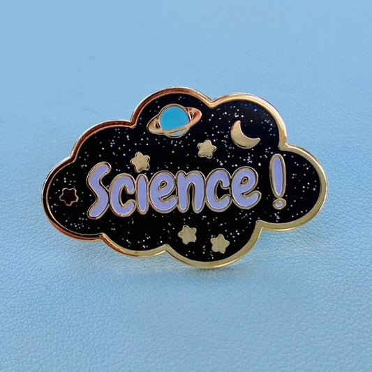 SCIENCE! - Glitter & Glow-in-the-Dark Enamel Pin